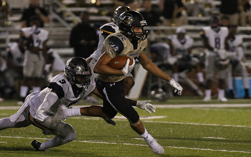 East Central freshman running back Larry Wilson (Hazlehurst) avoids a Gulf Coast tackler in first half action. (EC Photo)