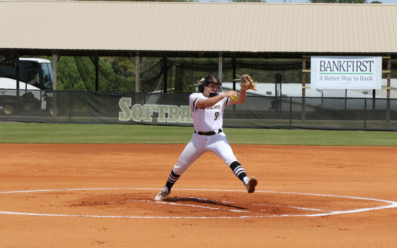 Boykin's Pitching Helps Lady Warriors to Softball Split